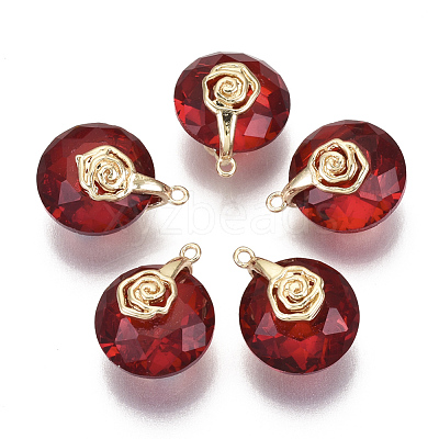 Valentine's Day Glass Pendants X-GLAA-N038-003G-1