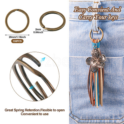 Alloy Split Key Rings PALLOY-TAC0001-01A-AB-1