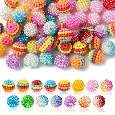 3 Styles ABS Plastic Beads KY-FS0001-24-1