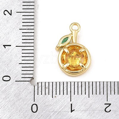 Brass Pave Colorful Cubic Zirconia Pendants CU-CBAFB7D-03A-G-1