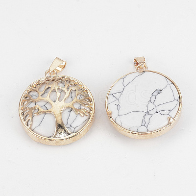Synthetic Howlite Pendants G-S292-10L-G-1-1