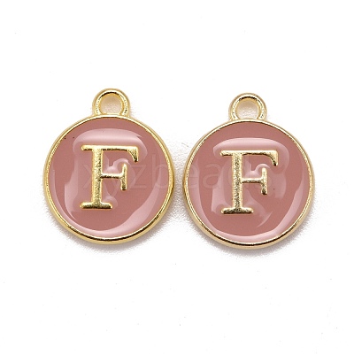 Golden Plated Alloy Enamel Charms X-ENAM-S118-07F-1