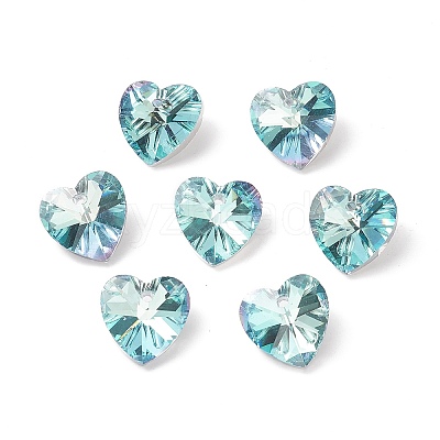 Faceted Glass Charms X-RGLA-L026-B10-1