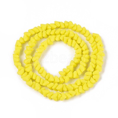 Frosted Opaque Glass Beads Strands GLAA-N017-4mm-13-1