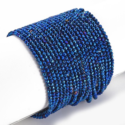 Electroplated Glass Beads Strands EGLA-S174-23D-02-1