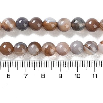 Natural Striped Agate/Banded Agate Beads Strands G-Z060-A01-B14-1