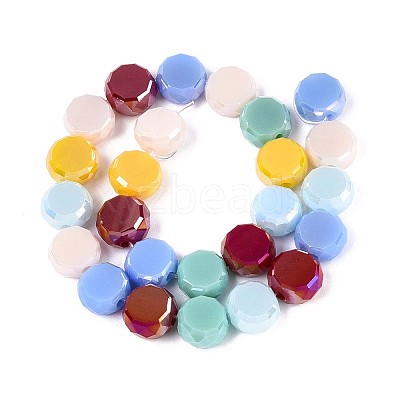 Electroplate Glass Beads Strands EGLA-N022-03A-A10-1
