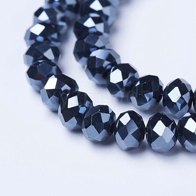 Electroplate Glass Beads Strands EGLA-A034-P4mm-A18-1