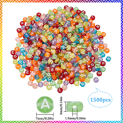 1500Pcs Transparent Acrylic Beads OACR-SP0001-25B-1