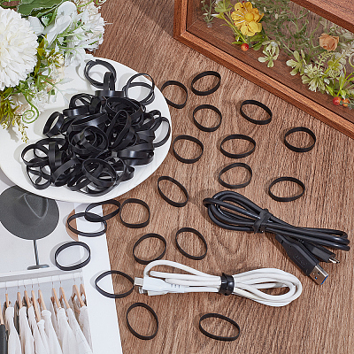 100Pcs Silicone Cable Ties FIND-SP0005-36-1