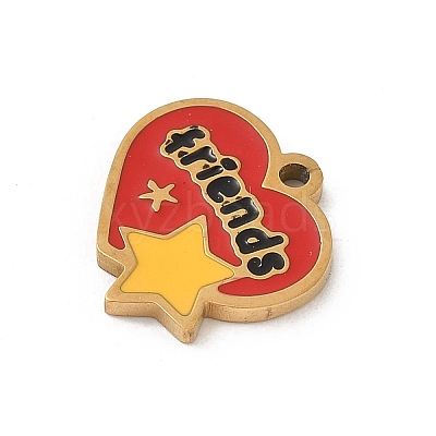 304 Stainless Steel Enamel Charms LS-STAS-P388-19G-G-1
