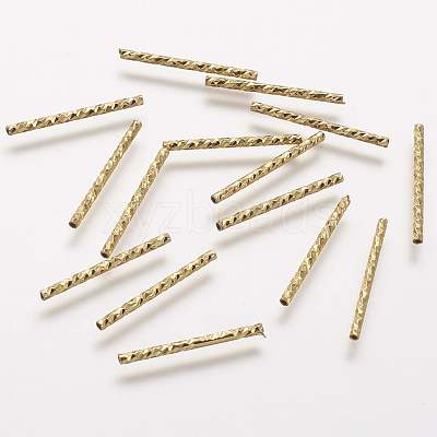 Rack Plating Brass Tube Beads X-KK-A142-005G-1