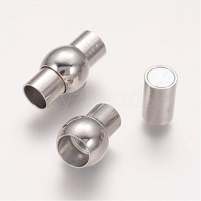 Brass Magnetic Clasps with Glue-in Ends KK-G230-5mm-P-NF-1