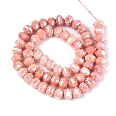Anti-Tarnish Electroplate Glass Beads Strands GLAA-T025-8mm-19D-1