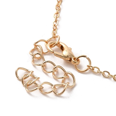 Alloy Rhinestone Hands with Heart Pendant Necklace NJEW-A017-02G-1