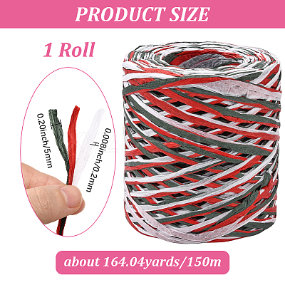 Segment Dyed Raffia Paper Cords for DIY Craft OCOR-WH20020-27E-1