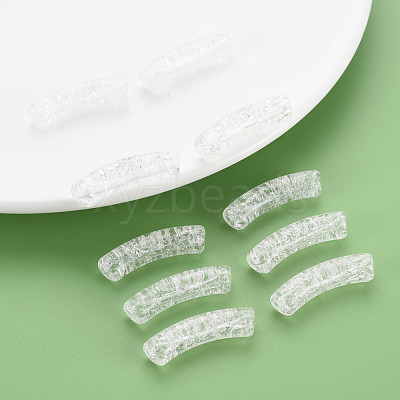 Transparent Crackle Acrylic Beads CACR-S009-001A-NA-1