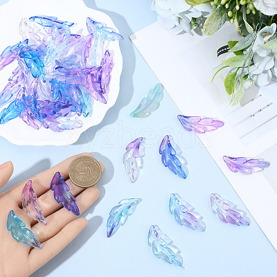120Pcs 120Pcs 8 Colors Plastic Pendants FIND-SC0020-72-1