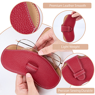 1Pc PU Leather Glasses Case AJEW-CN0006-94A-1