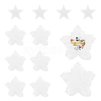 6Bags Polyester Blank Embroidery Sew on Cloth Patches PATC-PH0001-86A-1