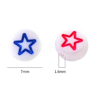 White Opaque Acrylic Beads MACR-YW0001-19D-1