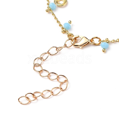 Brass Vortex Charm Bracelets BJEW-JB05696-1