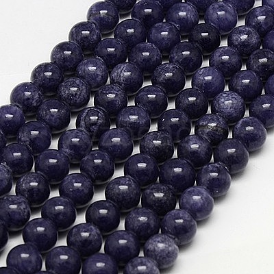 Natural Yellow Jade Beads Strands G-G598-8mm-YXS-15-1
