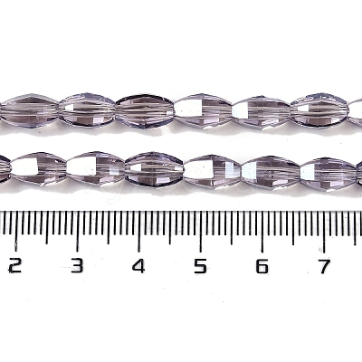 Electroplate Glass Beads Strands GLAA-Q101-03A-PL01-1