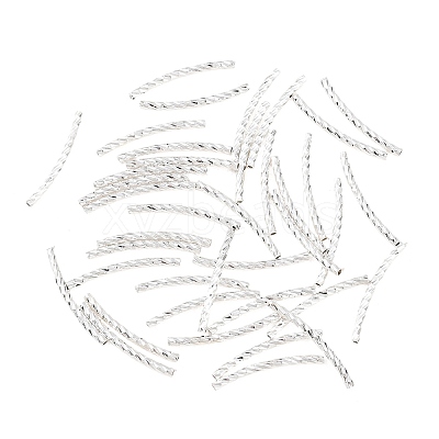 Brass Texture Curved Tube Beads KK-H250-01B-S-1