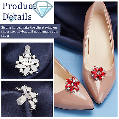 2Pcs Platinum Alloy Shoe Buckle Clips ALRI-FG0001-04D-1