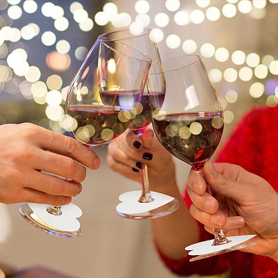 Paper Wine Glass Charms AJEW-WH0080-13A-1