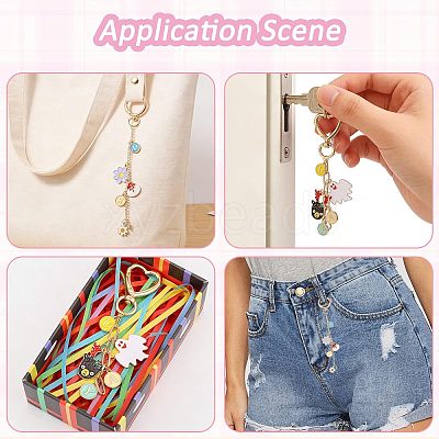 1 Bag DIY Keychain Kit DIY-GL0007-19A-1