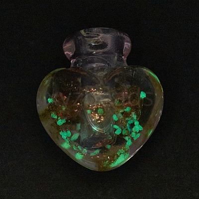 Handmade Luminous Lampwork Perfume Bottle Pendants LAMP-P044-K-1