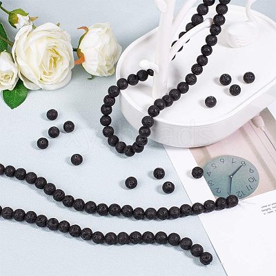 Natural Lava Rock Beads Strands G-OC0001-38-10mm-1