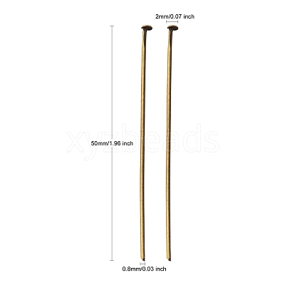 Iron Flat Head Pins IFIN-R217-0.7x50-AB-NF-1