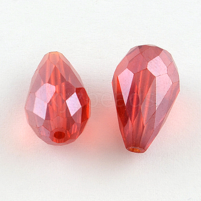 AB-Color Plated Teardrop Glass Beads EGLA-R104-10x15-1