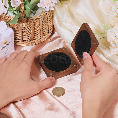 Wood Medal Storage Magnetic Boxes CON-WH0088-93A-01-1