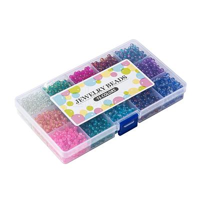 Baking Paint Crackle Glass Beads CCG-X0011-01-4mm-1