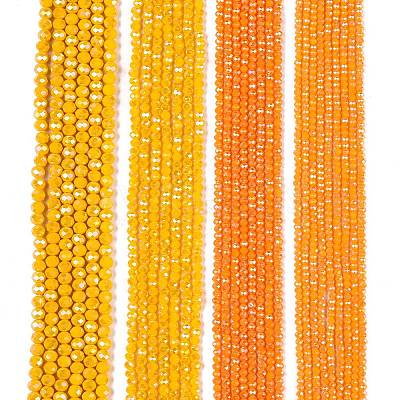 Electroplate Glass Beads Strands EGLA-A044-P4mm-B29-1