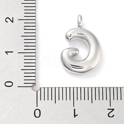 Rack Plating Brass Balloon Letter Pendants X-KK-C050-01P-G-1