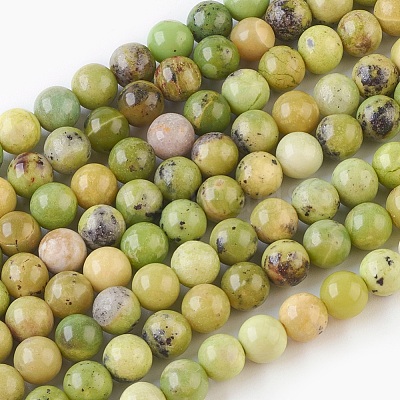 Natural Serpentine Beads Strands G-G767-04-6mm-1