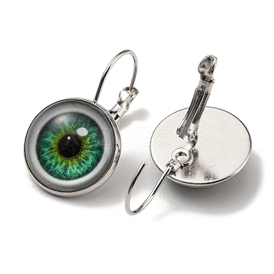 Eye Glass Leverback Earrings with Brass Earring Pins EJEW-Q798-01E-1