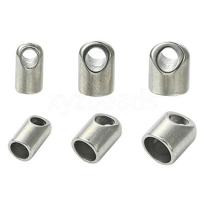 15Pcs 3 Styles 303 Stainless Steel Cord End/Tips STAS-CJ0003-37-1