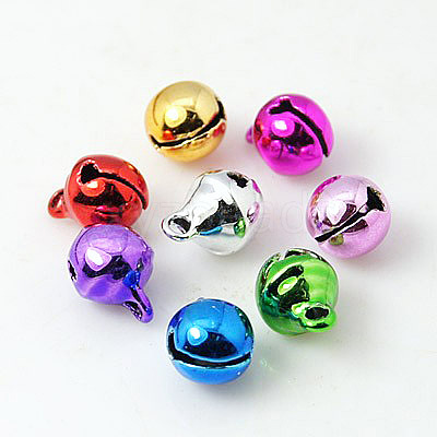 Brass Bell Charms KKB-E001-8x6mm-M-1
