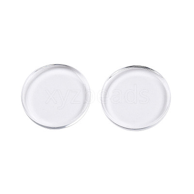 25MM Clear Glass Cabochons X-GGLA-S602-1-1