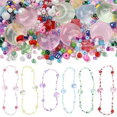 Mixed Styles Glass Beads Strands EGLA-FS0002-63C-1