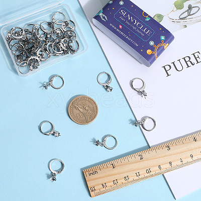 40Pcs 304 Stainless Steel Leverback Earring Findings STAS-SC0006-49-1