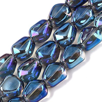 Electroplate Glass Beads Strands EGLA-T021-08I-1