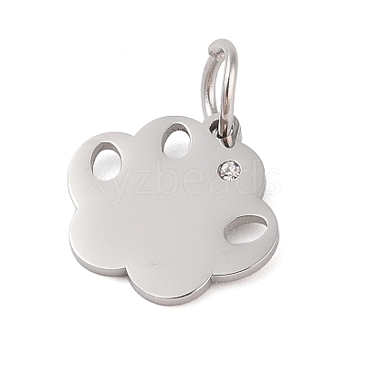304 Stainless Steel Rhinestone Pendants STAS-M063-01P-1