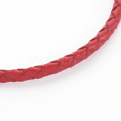 Braided Leather Cord Bracelet Making MAK-L018-04D-1